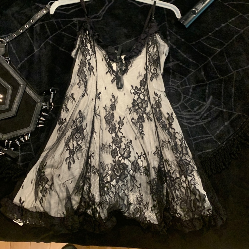 SOLD:Ivory Widow Faithfully Doomed Dress